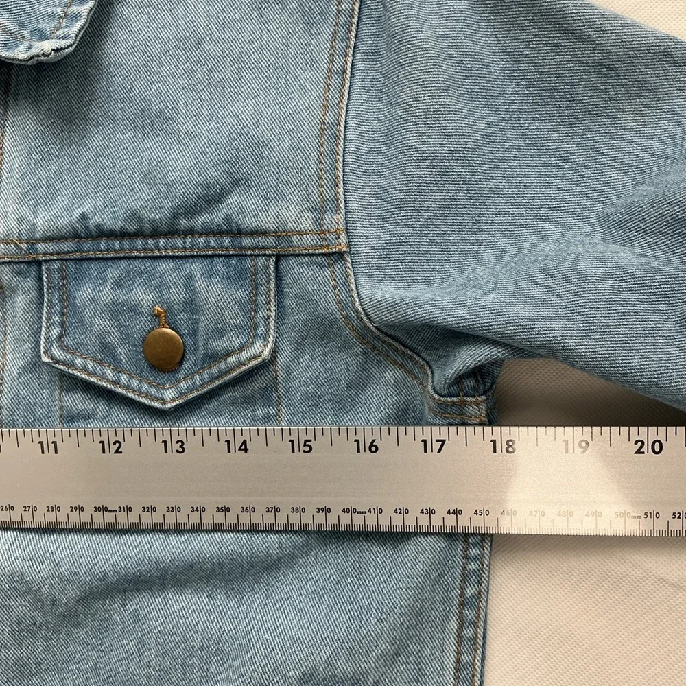 American Apparel Classic Trucker Jean Jacket Mens XXS Light Wash Denim RSAND400W